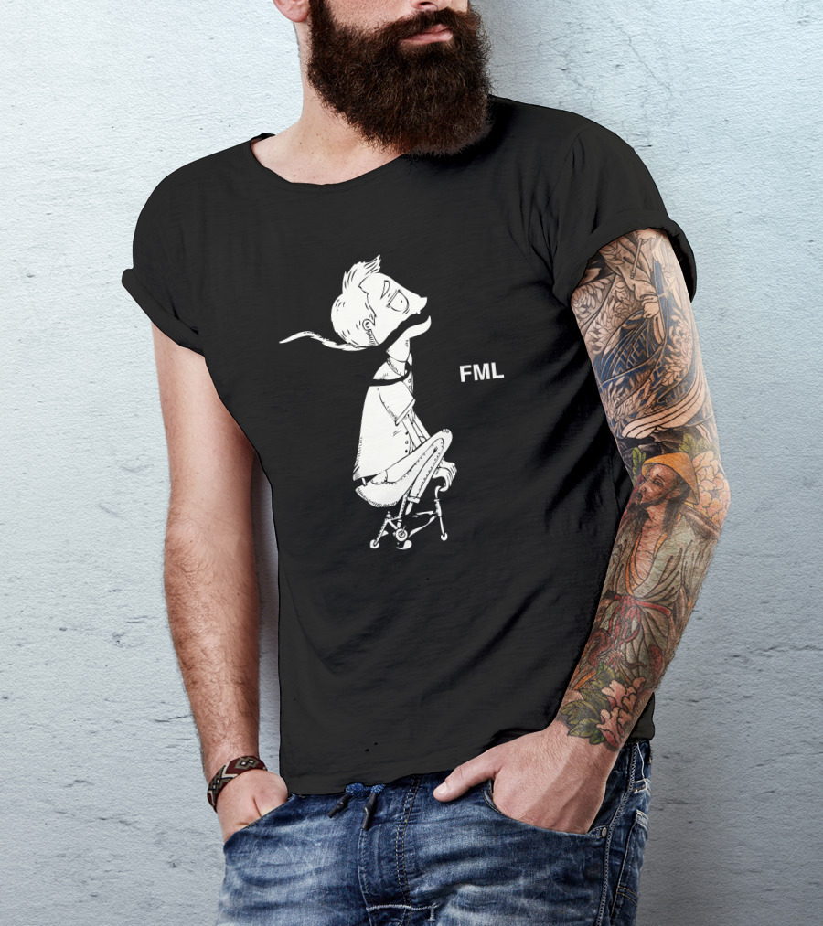 Fml Cartoon Character Riding Tiny Bike With Bomb T-Shirt