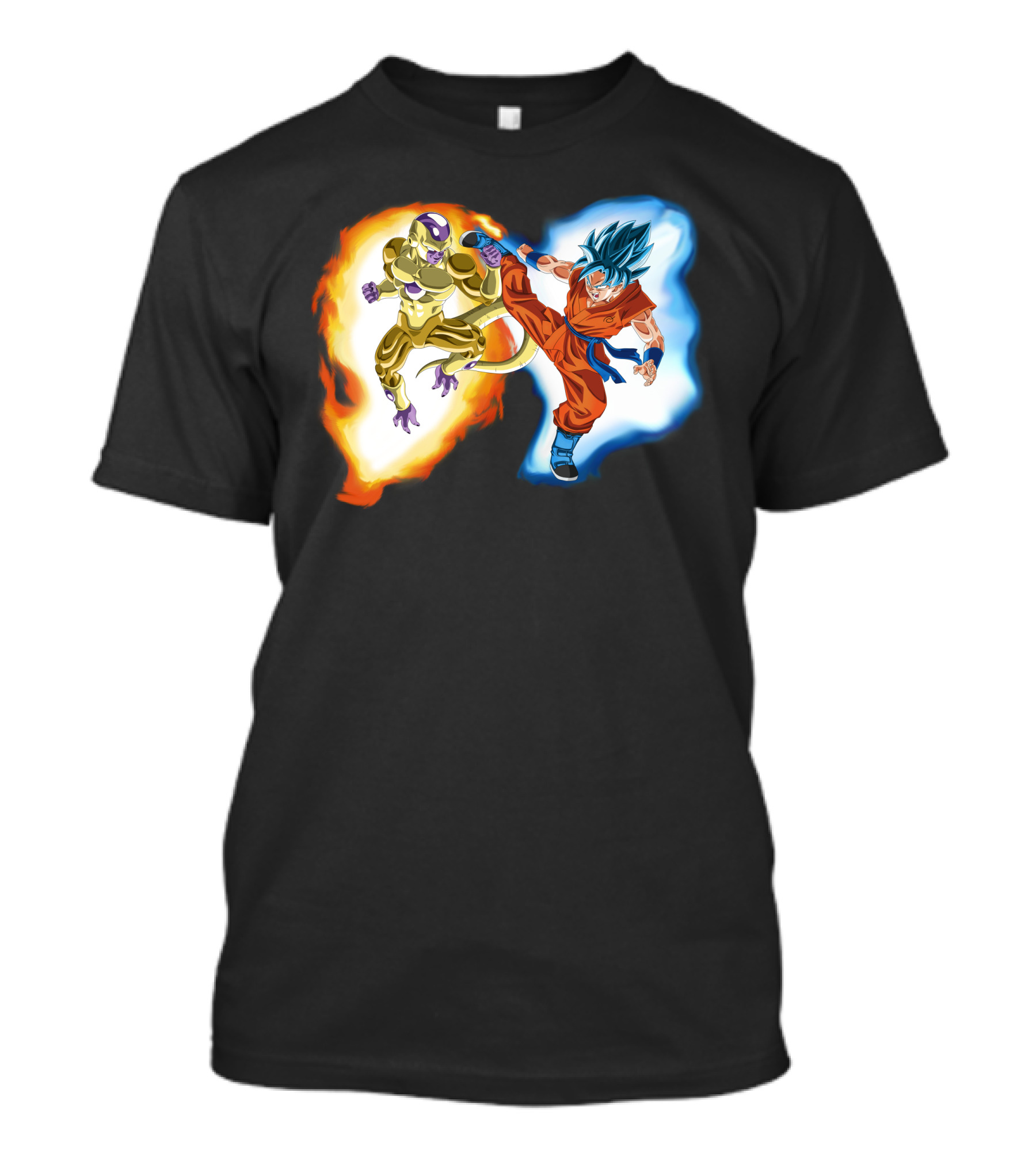 Golden Freeza Vs. Super Saiyan Blue Goku Clash T-Shirt
