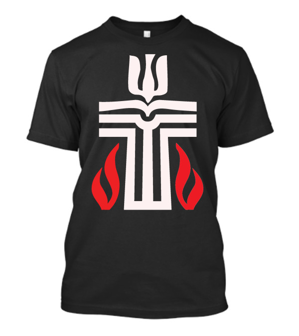 Holy Sunday Easter Flames Cross T-Shirt