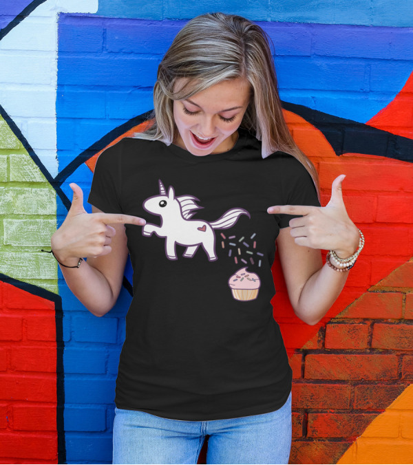How Sprinkles Are Made Unicorn With Cupcake T-Shirt