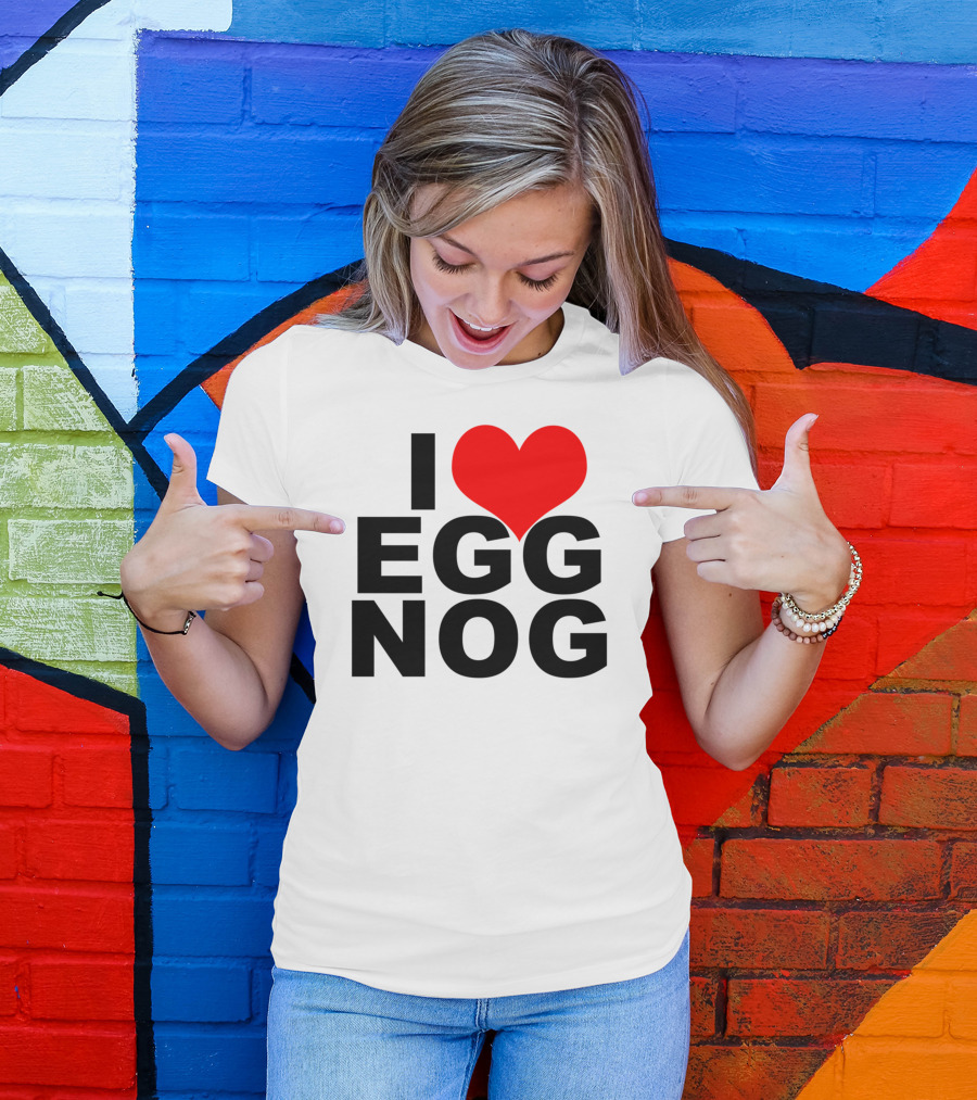 I Heart Egg Nog Red Heart T-Shirt