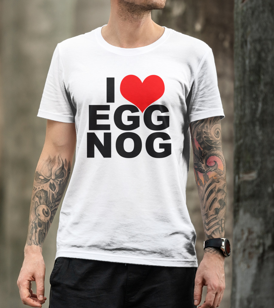 I Heart Egg Nog Red Heart T-Shirt
