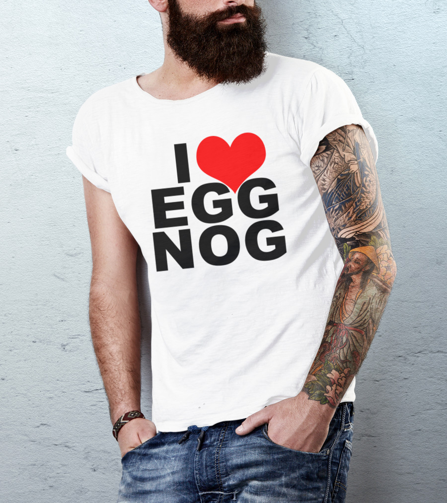 I Heart Egg Nog Red Heart T-Shirt