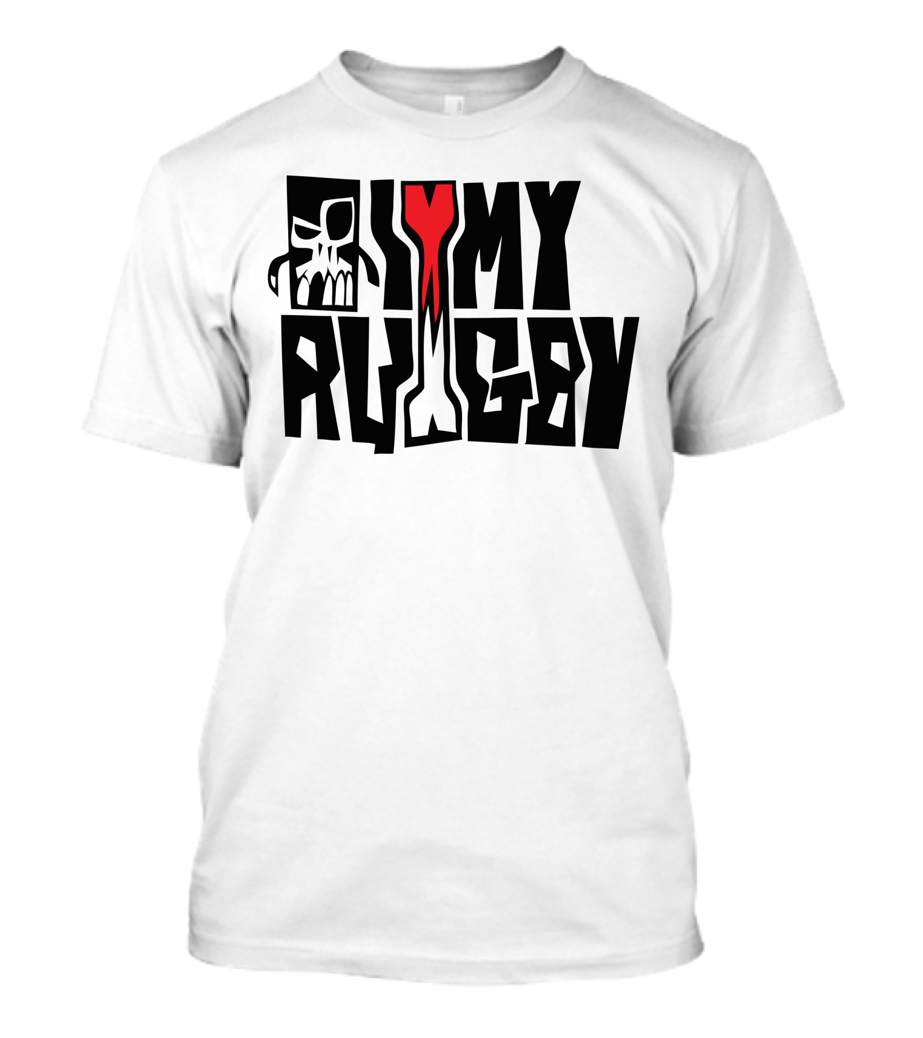 I Love My Rugby Skeleton T-Shirt