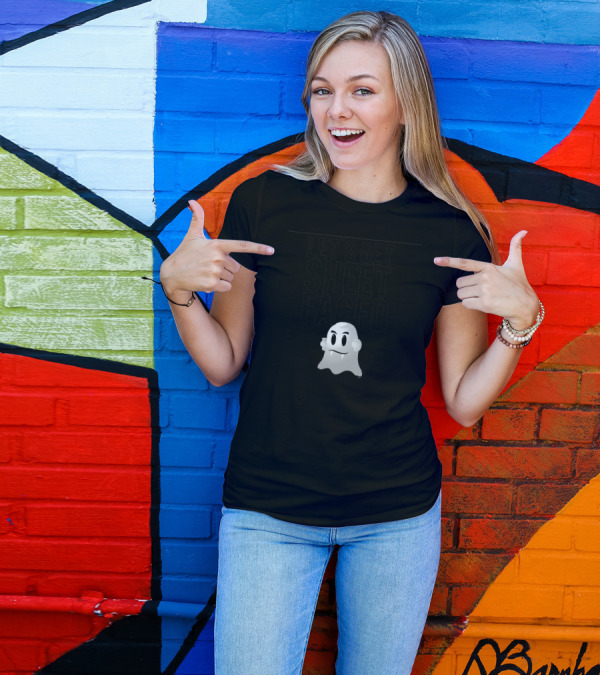 LET'S GET SHEET FACED GHOST EMOJI HALLOWEEN FUNNY T-Shirt