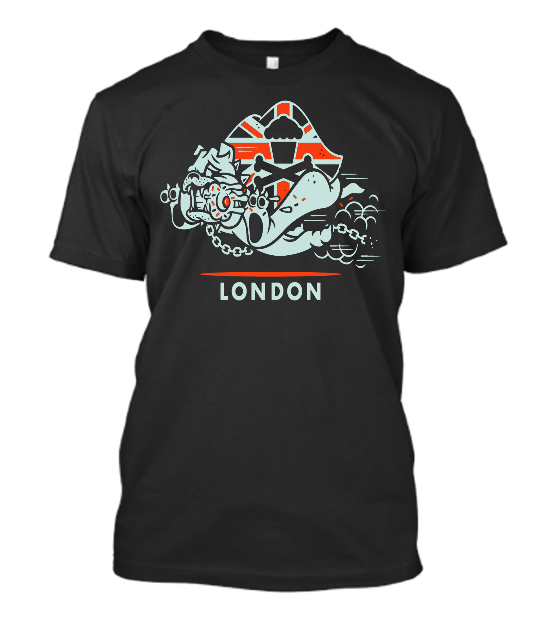 LONDON Union Jack Ghost Chains T-Shirt
