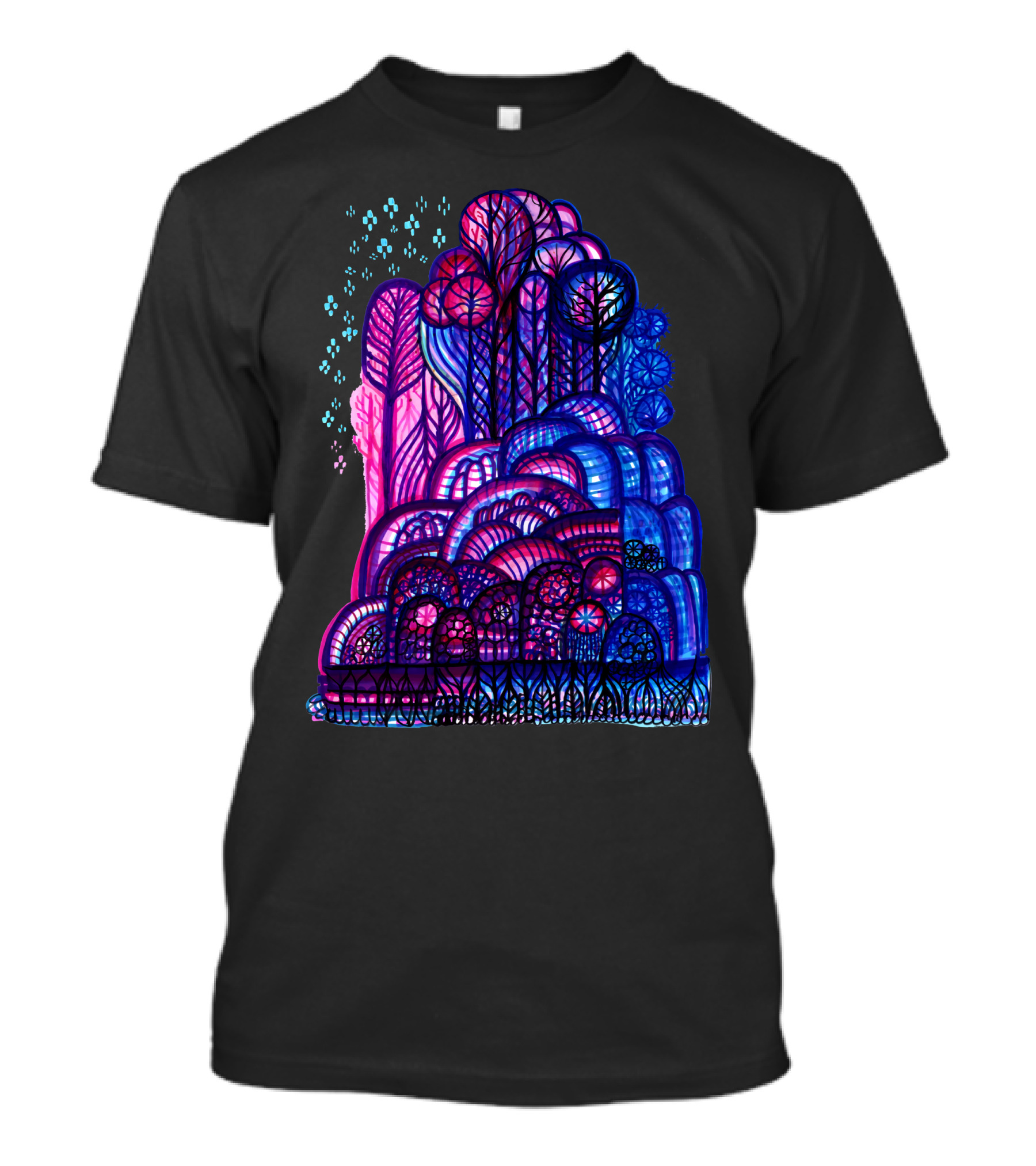 Magic Forest Vibrant Enchanted Wilderness With Colorful T-Shirt
