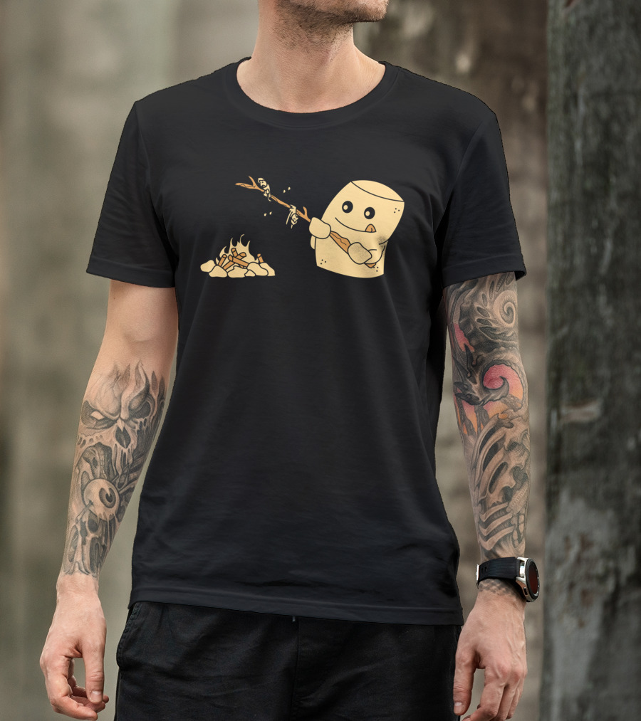 Marshmallow Roasting Over Campfire Flame T-Shirt