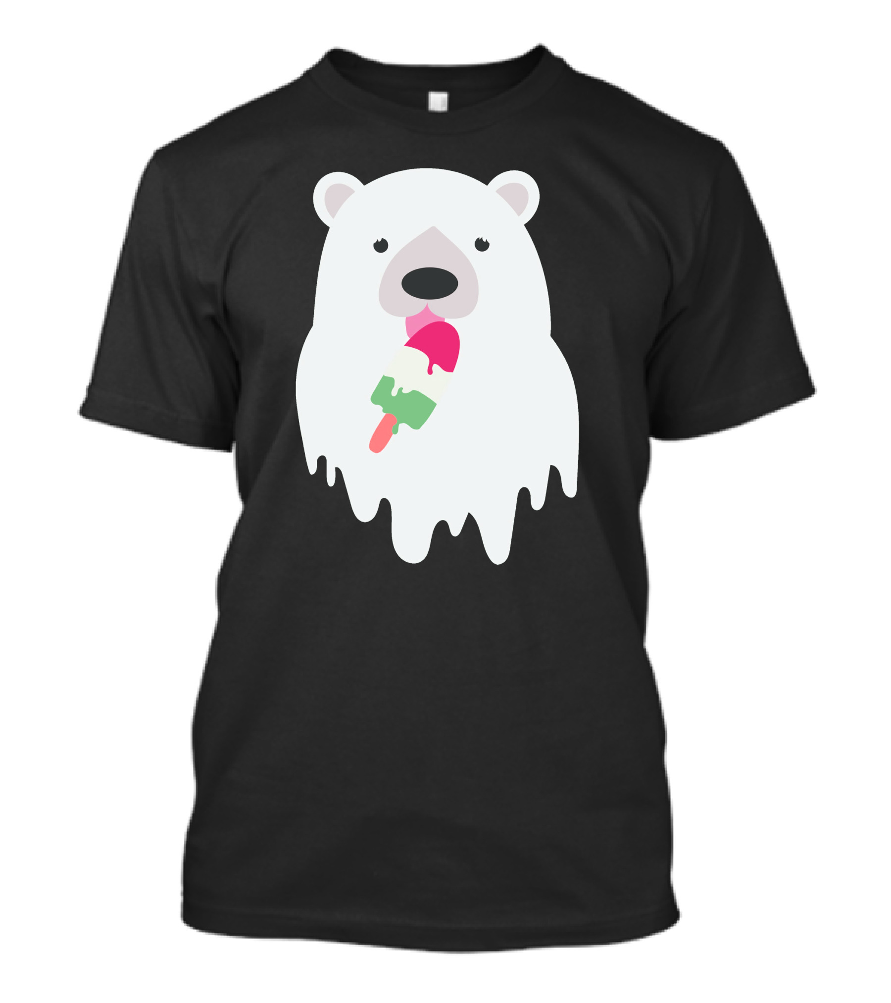 Polar Bear With Melting Ice Cream Cone T-Shirt