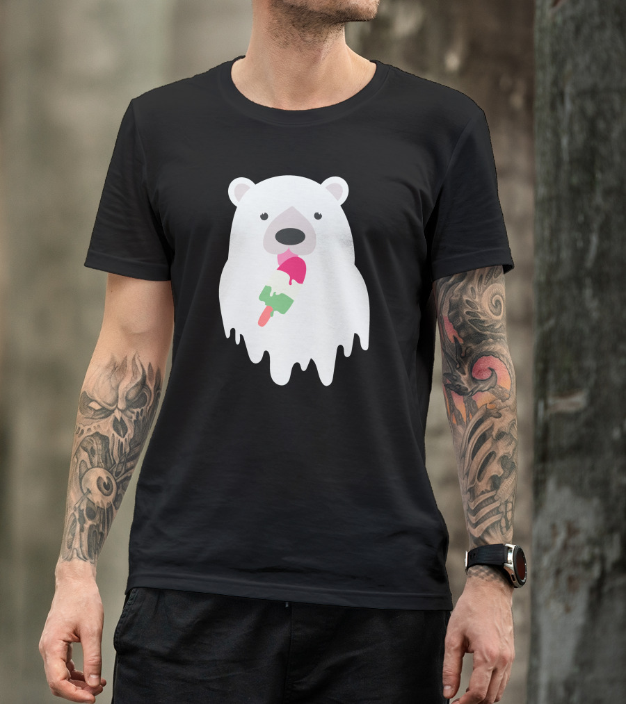 Polar Bear With Melting Ice Cream Cone T-Shirt