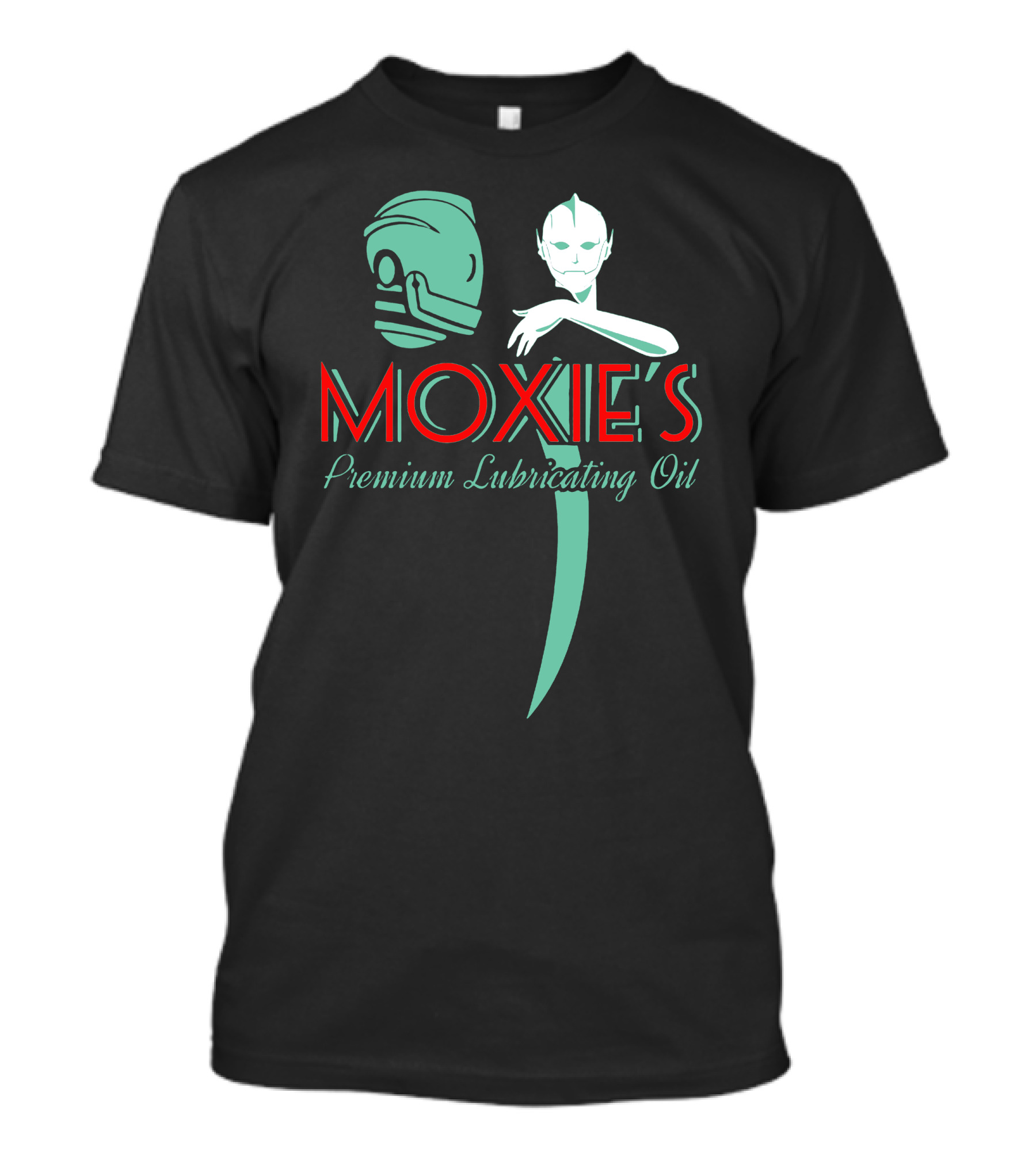 MOXIE'S Premium Lubricating Oil Metropolis Robot Art Deco T-Shirt