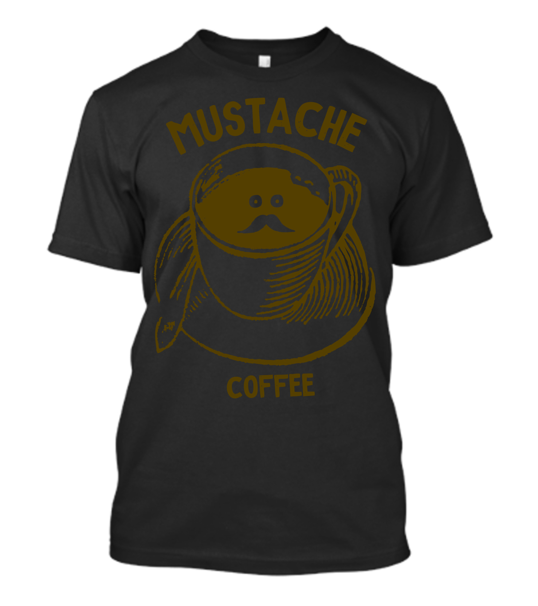 Mustache Coffee Cup With Saucer And Spoon T-Shirt