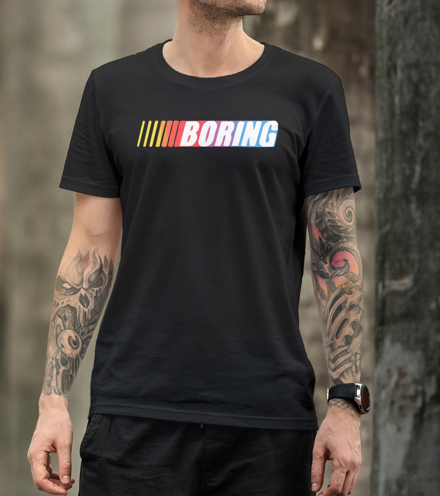 Nascar Boring Racing Stripe T-Shirt