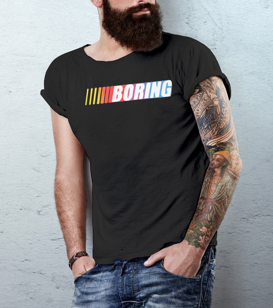 Nascar Boring Racing Stripe T-Shirt