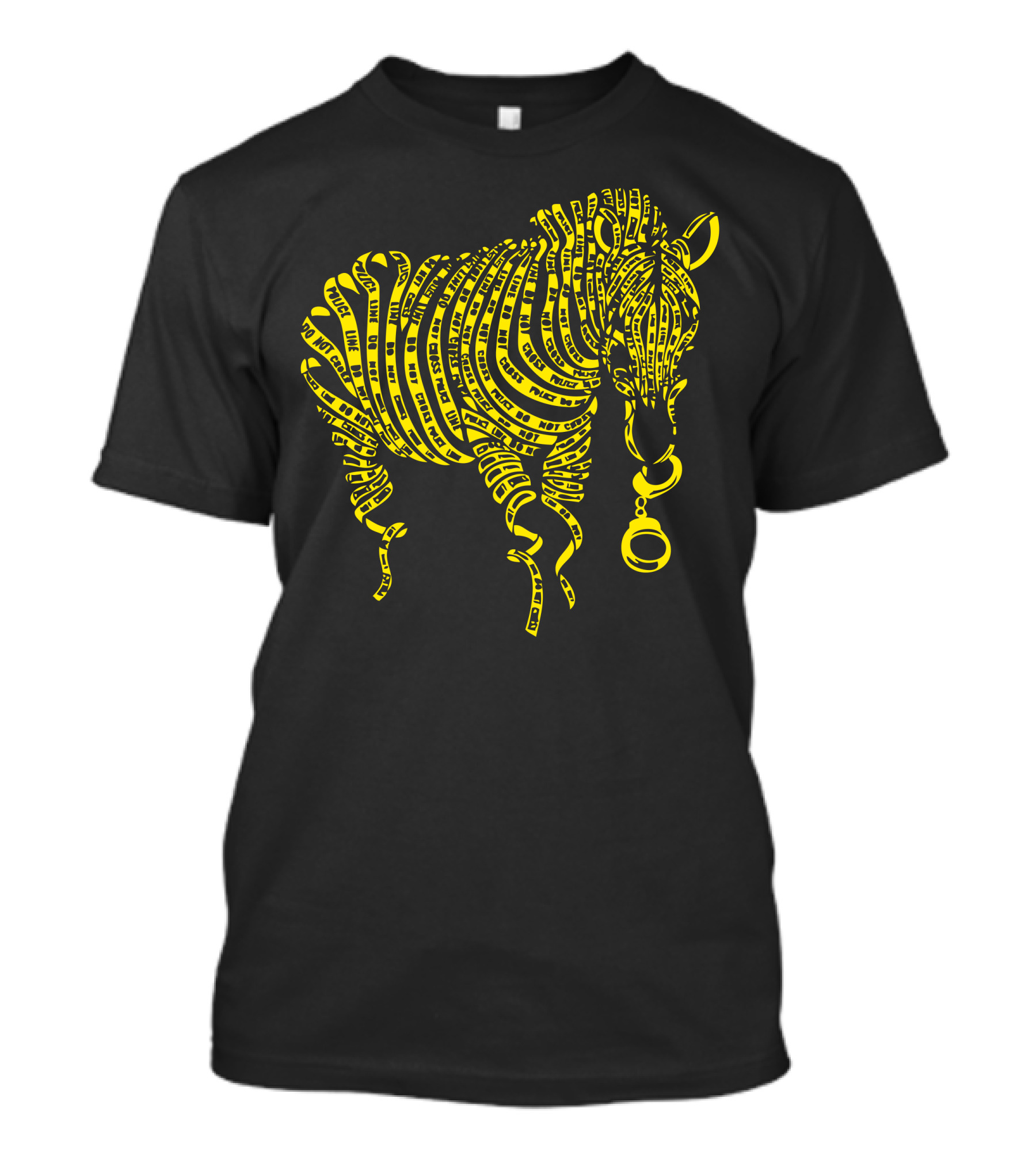 Nature Of Crime Police Tape Zebra T-Shirt