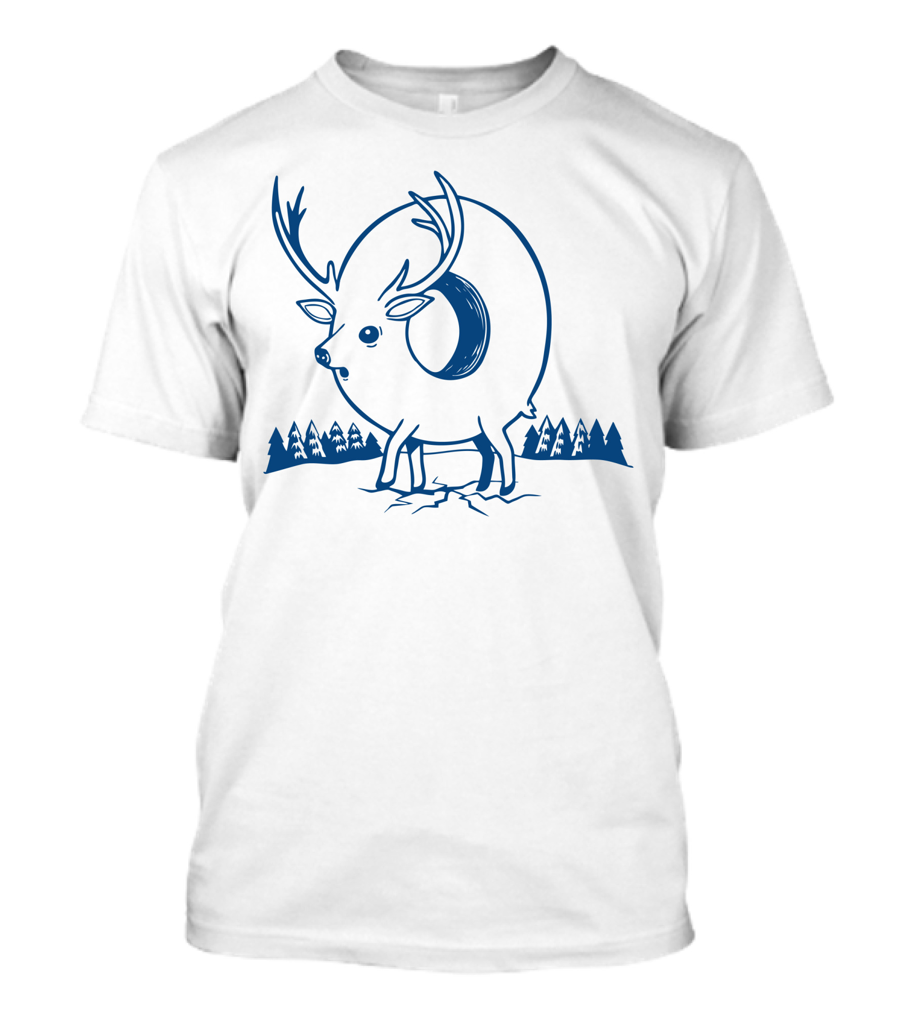 O Deer Forest Antlered Circle T-Shirt