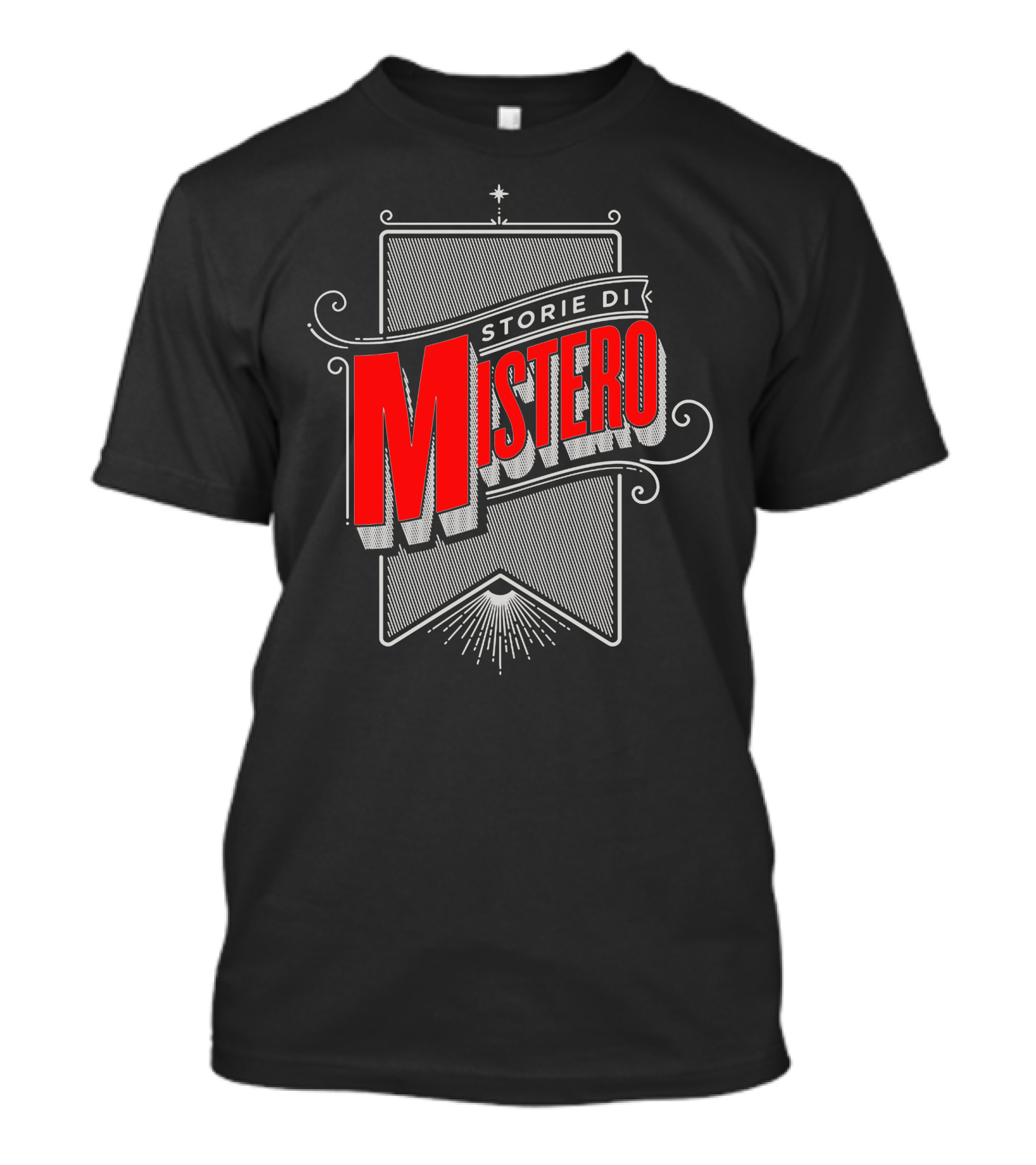 Storie Di Mistero Italian Mystery Stories Banner With Vintage Decorative T-Shirt
