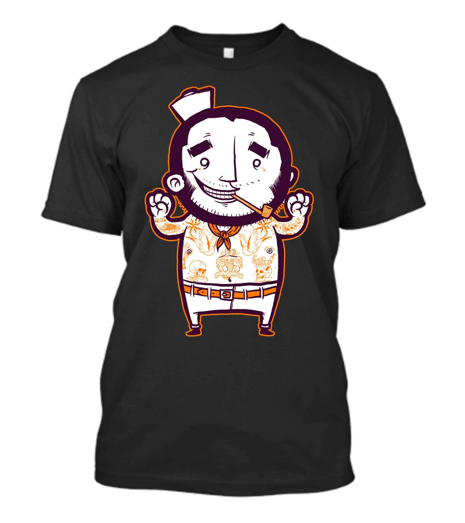 Tattoo Sailor Pipe Cartoon T-Shirt