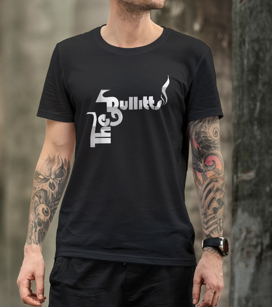 The Bullits Gun-Shaped Text T-Shirt