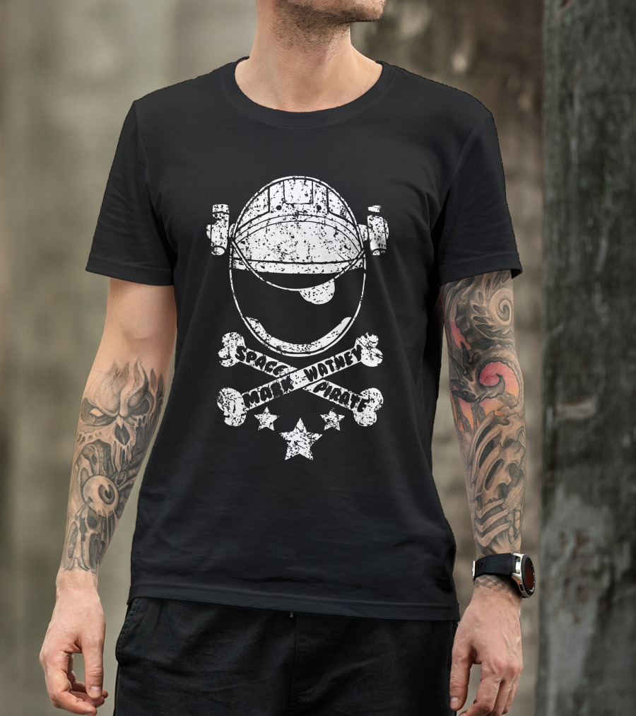 Space Watney Pirate Helmet Skull Crossbones T-Shirt