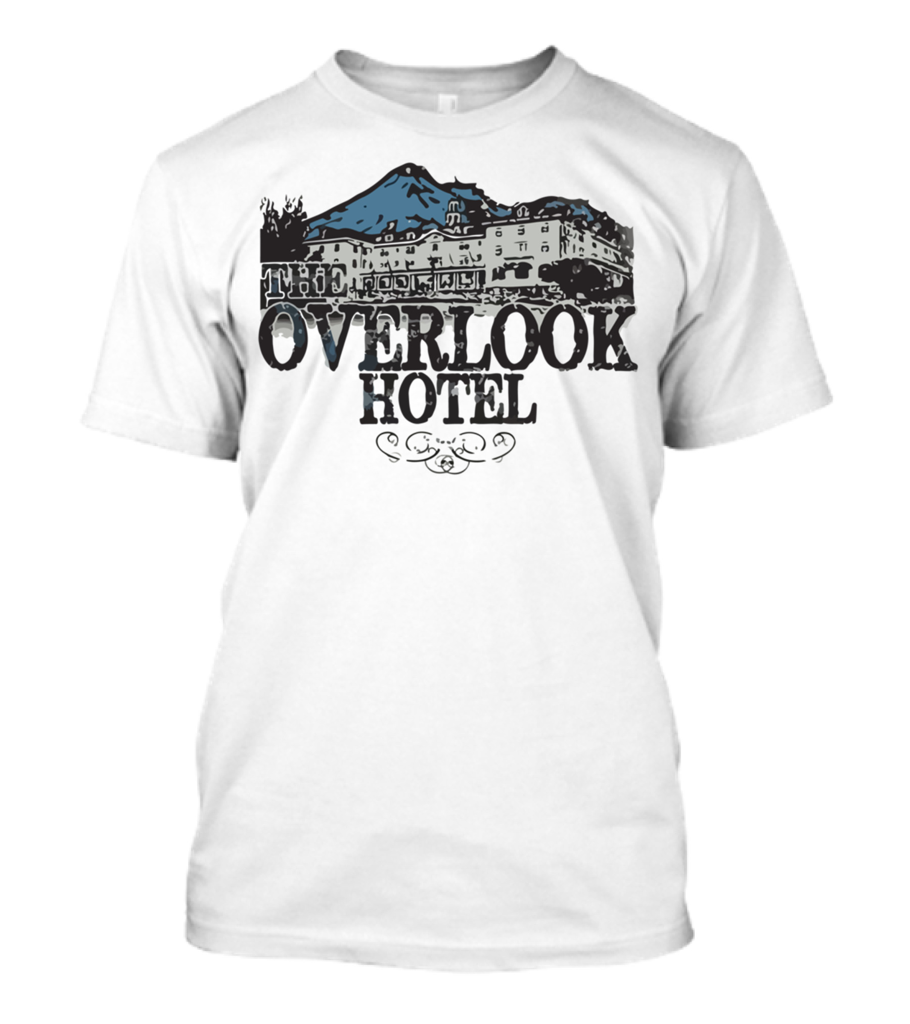 Overlook Hotel Retro Art Mountains T-Shirt