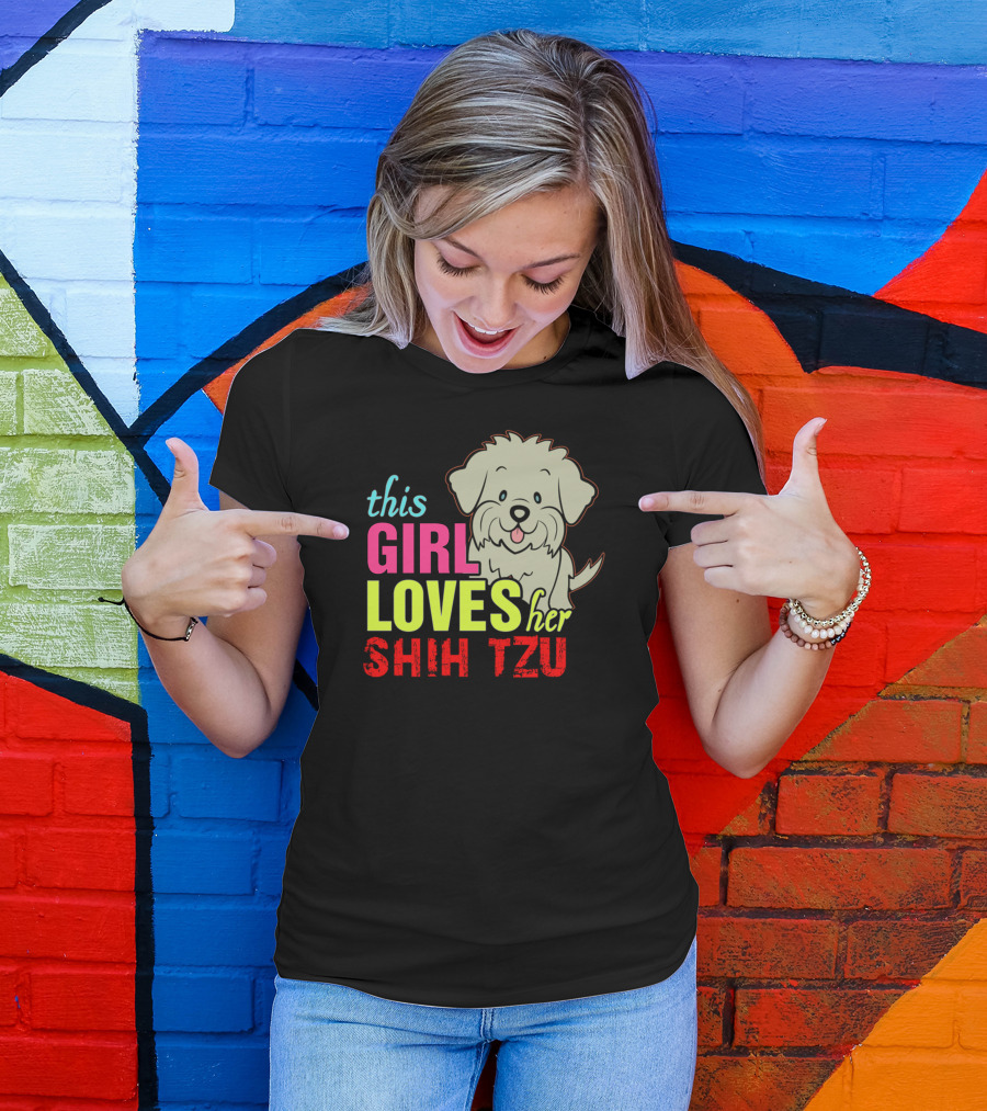This Girl Loves Her Shih Tzu Cute Dog T-Shirt