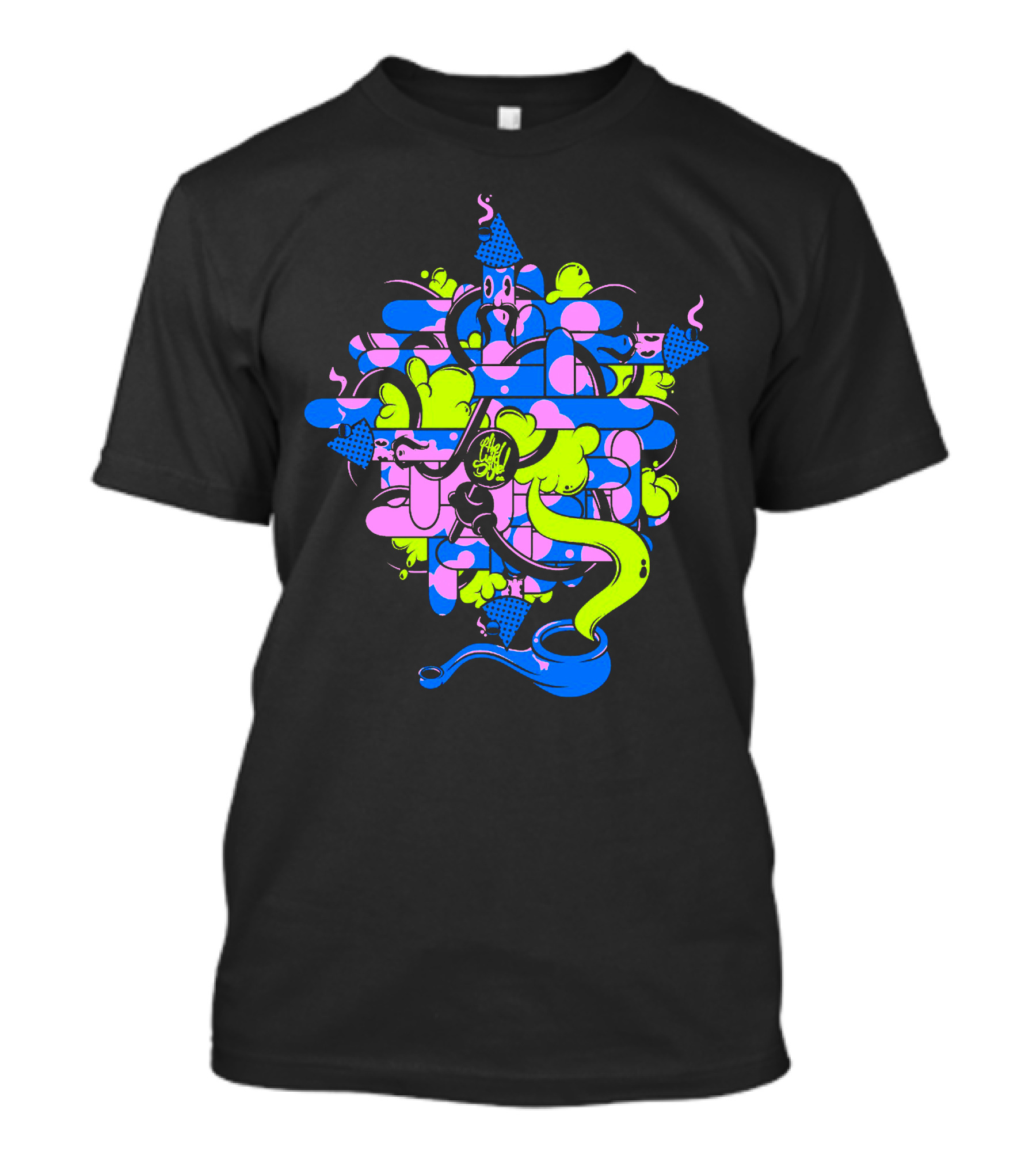 Wildstyle Character Maze Neon T-Shirt