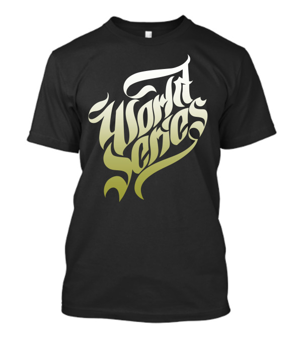 World Series Championship Bold Script Typography T-Shirt