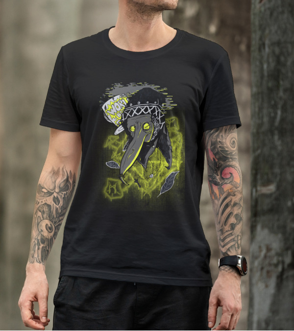 Worlds Best Dad Plague Doctor Mask Graffiti Leaf Elements T-Shirt