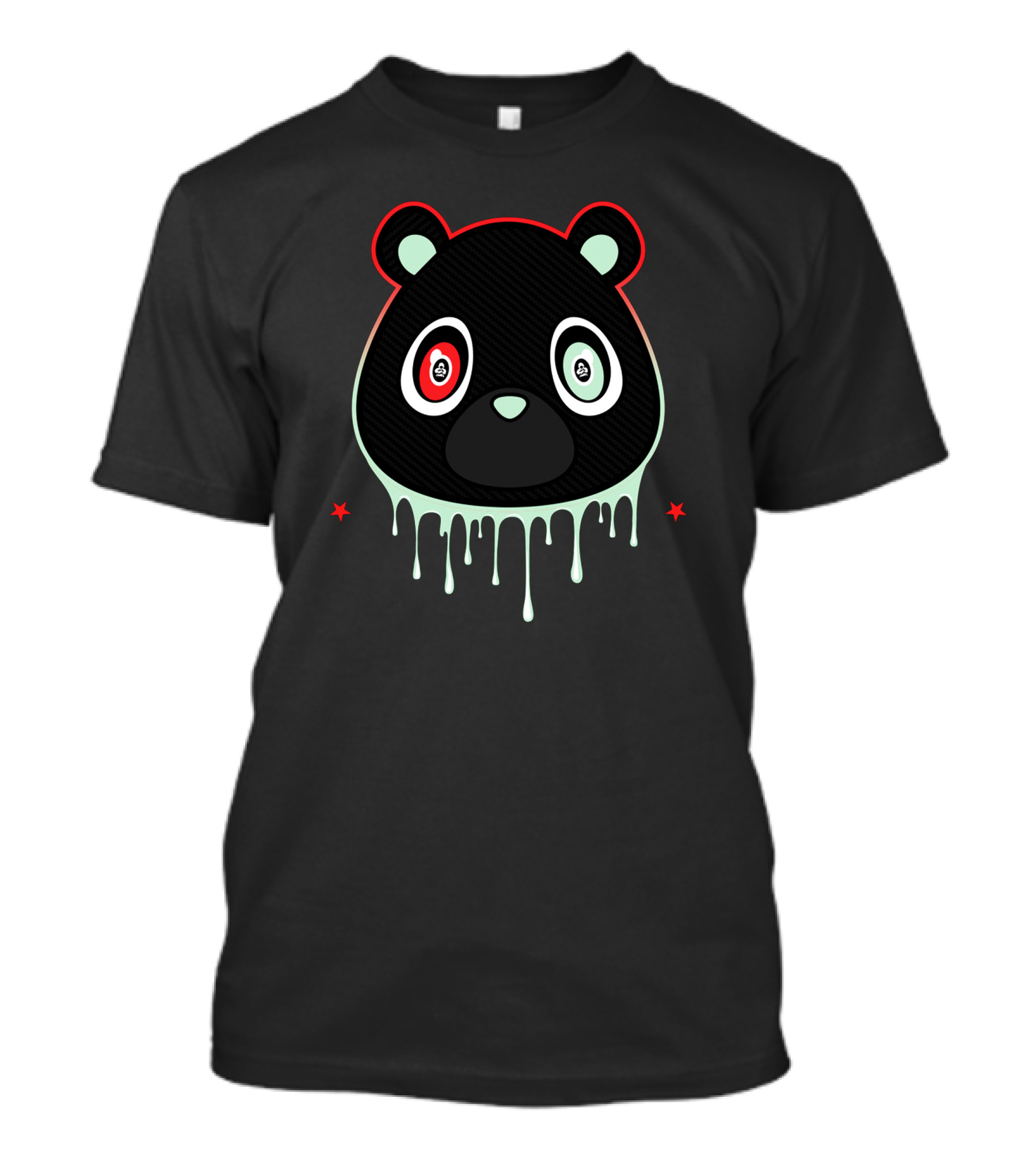 Yeezy Laser Bear Dripping Melting Star Eyes T-Shirt