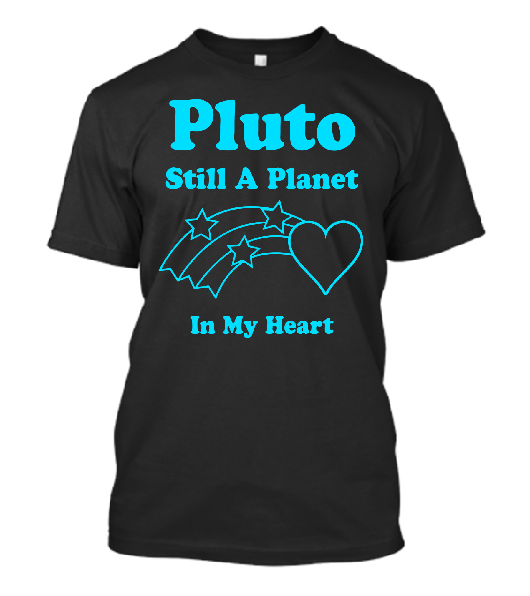 Pluto Still A Planet In My Heart Stars And Heart T-Shirt