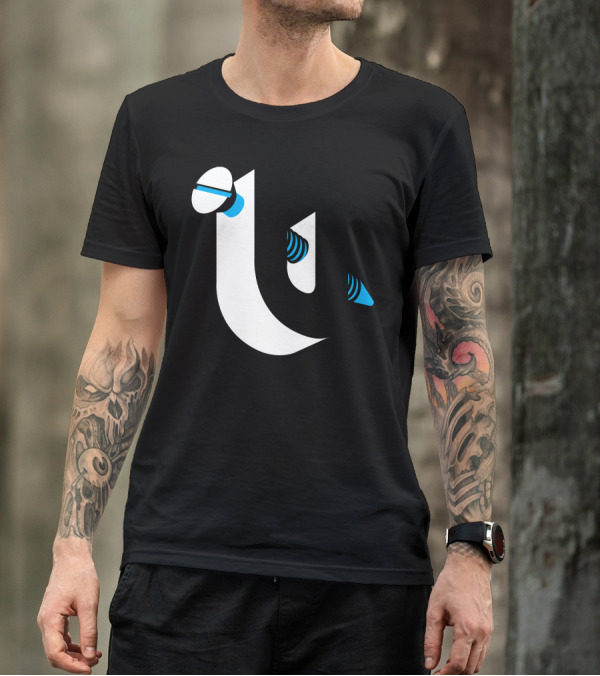 Screw U Typography With Blue Accents T-Shirt