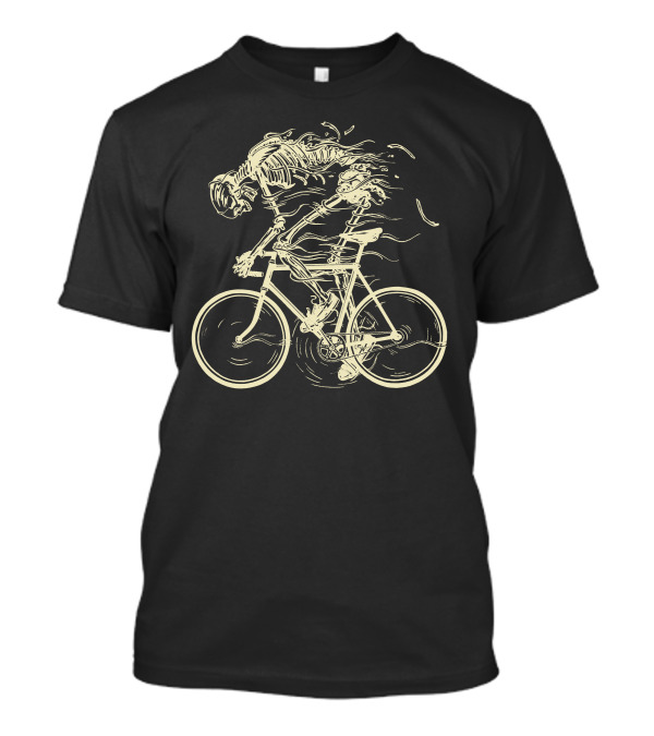 Skeleton Rider Speeding On Bicycle T-Shirt
