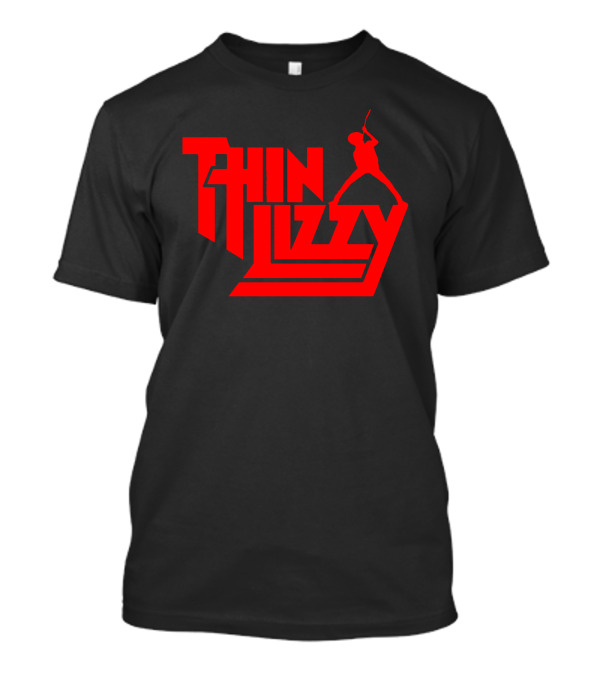 Thin Lizzy Rock Band Logo With Guitarist T-Shirt