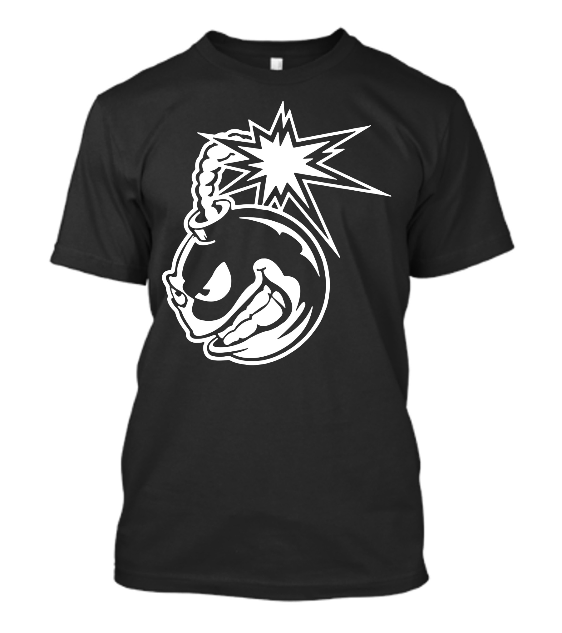 Angry Bomb Smiling Explosive Cartoon Face T-Shirt