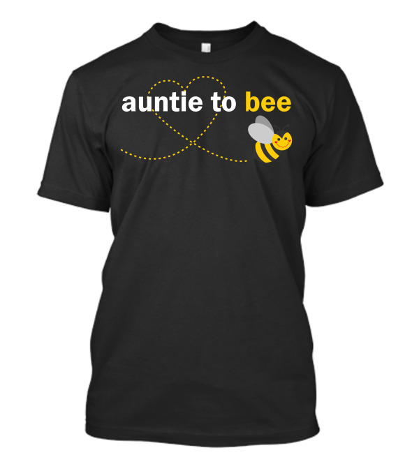 Auntie To Bee Heart Trail Cute Bumblebee T-Shirt
