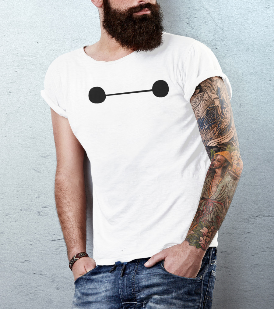 Big Hero 6 Baymax Face Line T-Shirt