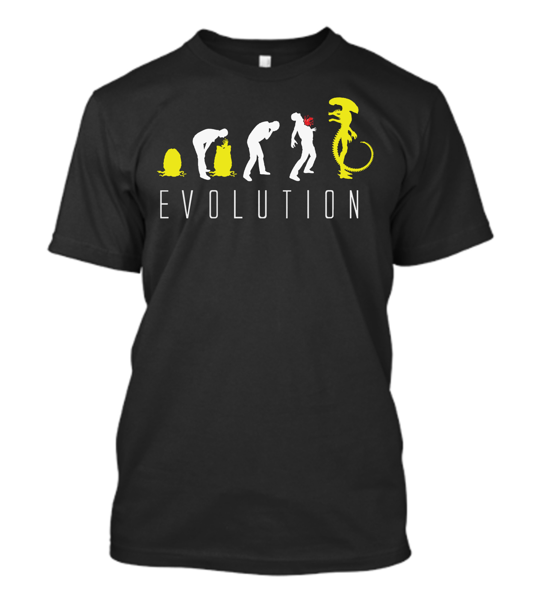 Evolution Alien Stages Facehugger Chestburster Xenomorph T-Shirt