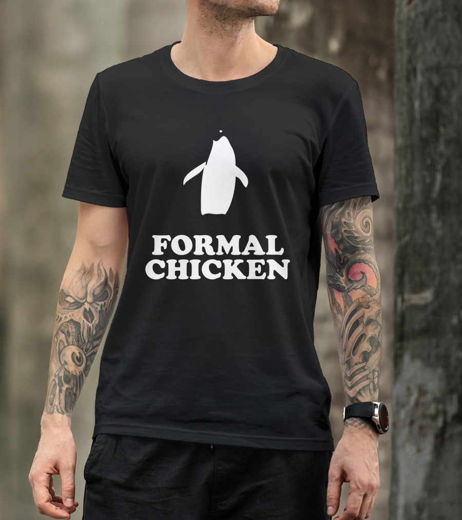 Penguin Humor Formal Chicken T-Shirt