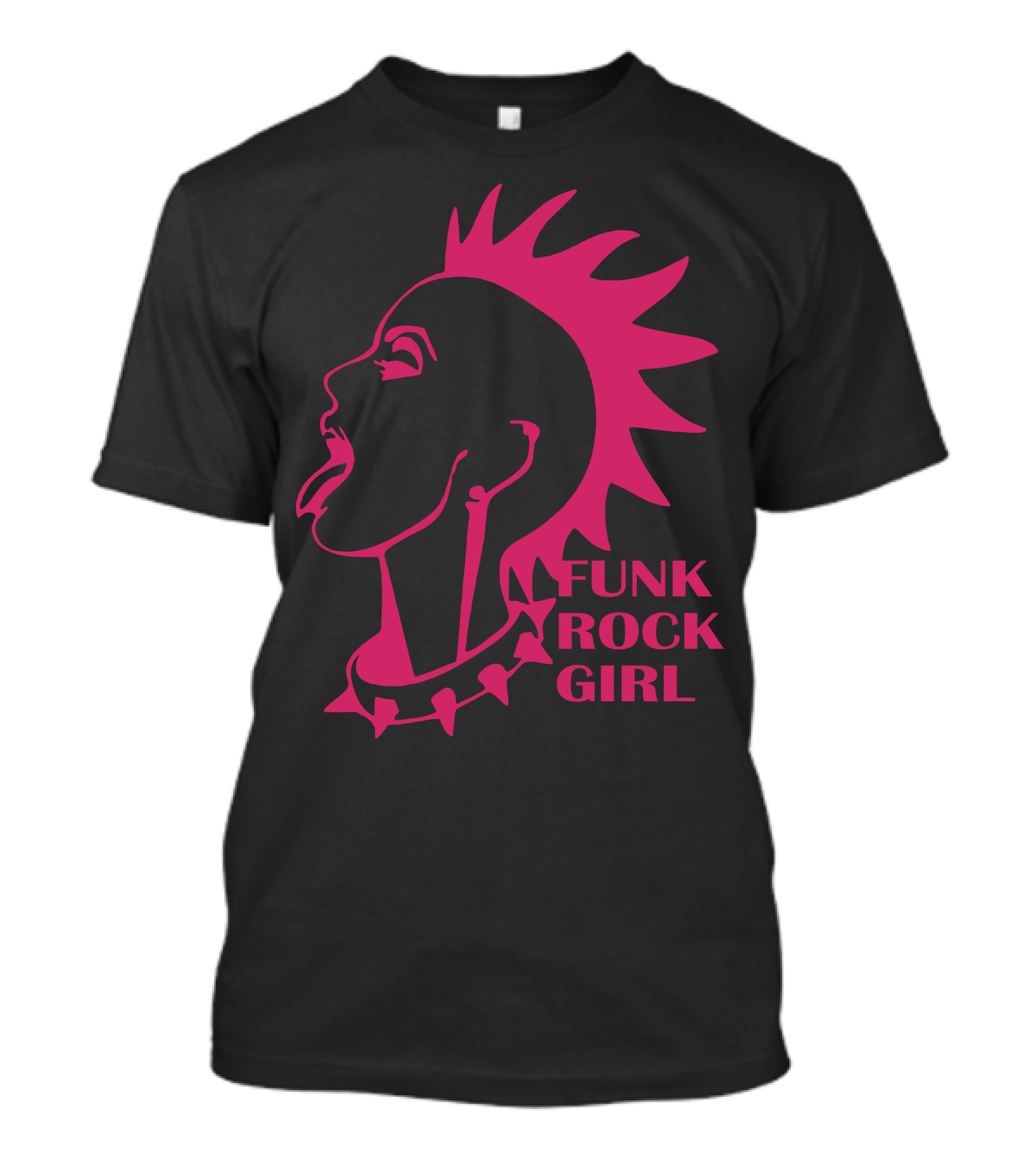 Funk Rock Girl Spiky Hair Punk T-Shirt