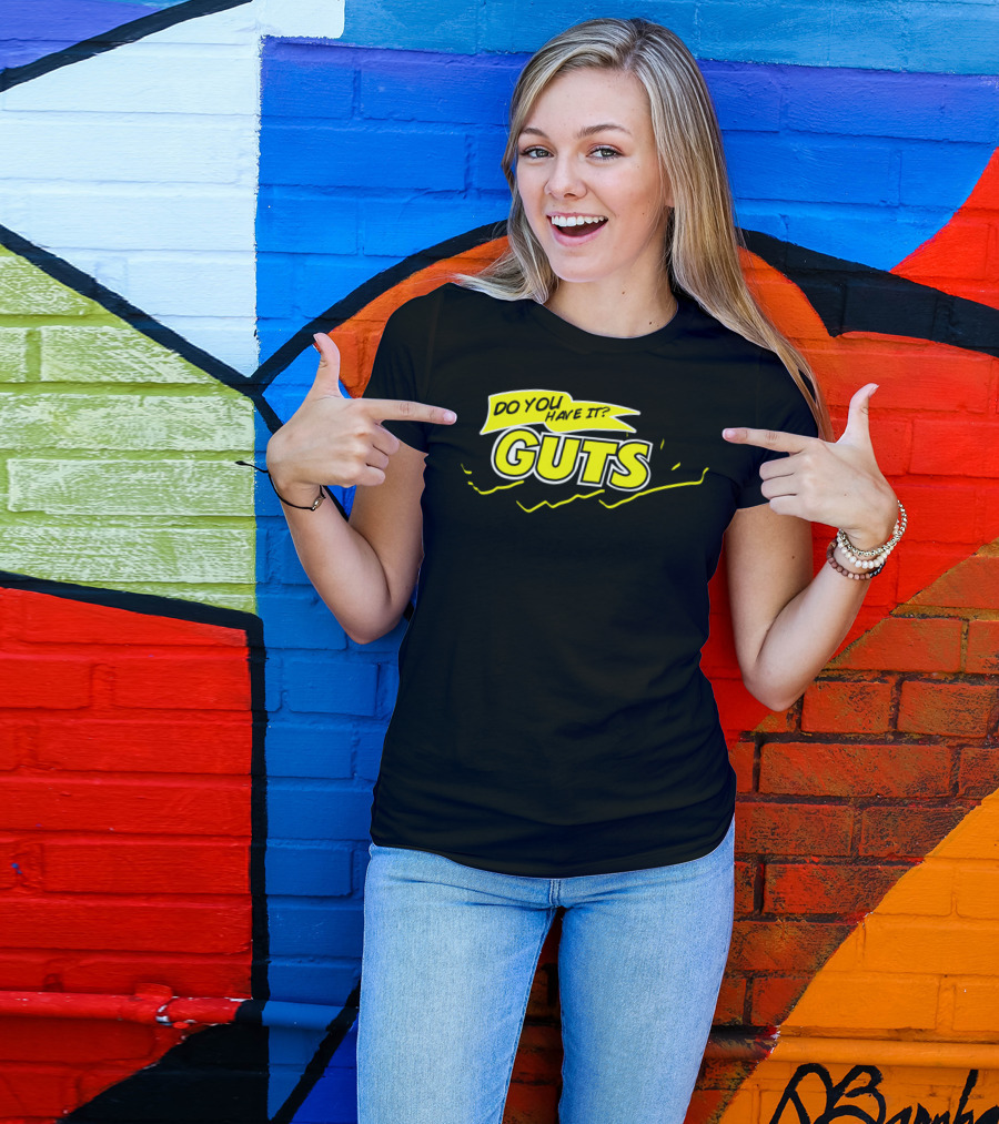 Do You Have It GUTS Logo Style Yellow T-Shirt