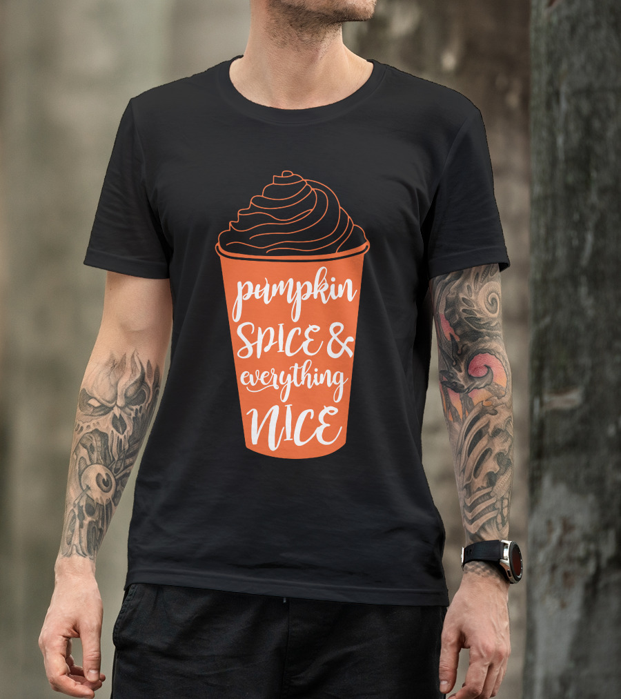 Pumpkin Spice And Everything Nice Fall Halloween Vibes T-Shirt