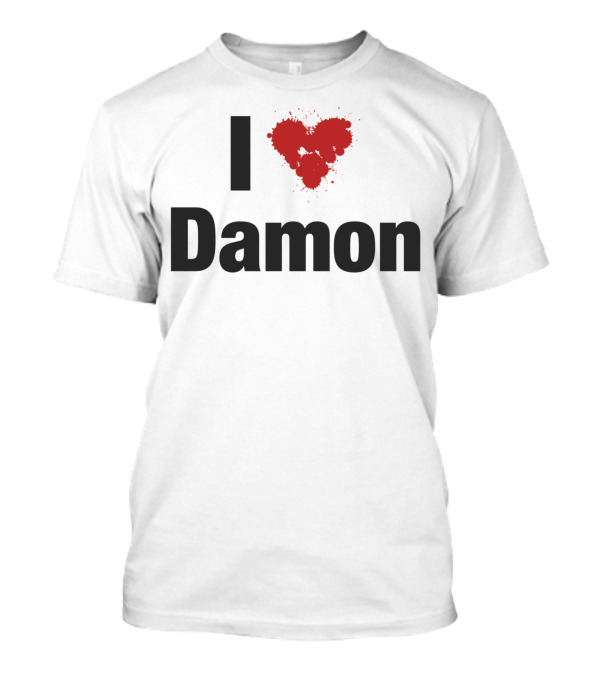 I Heart Damon Blood Splatter T-Shirt