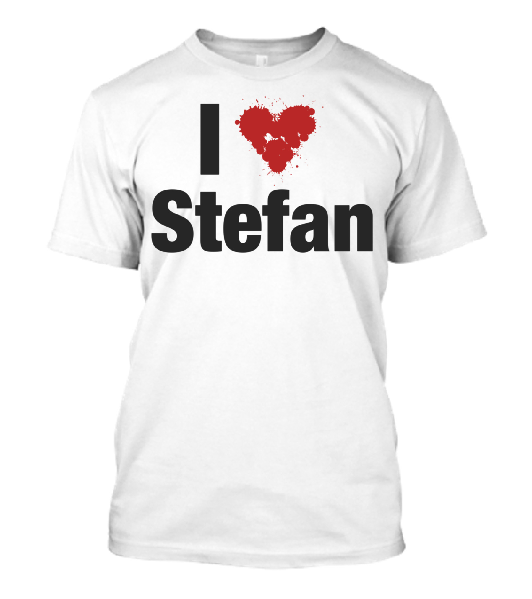 I Heart Stefan Vampire Diaries Inspired Red Splatter T-Shirt