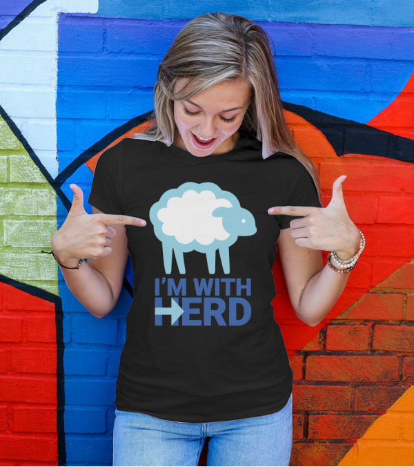 I'm With Herd Sheep And Arrow T-Shirt