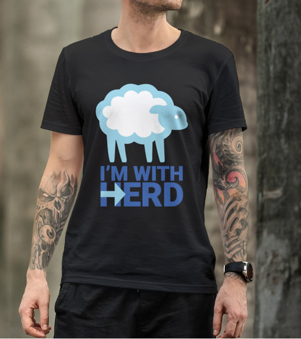 I'm With Herd Sheep And Arrow T-Shirt