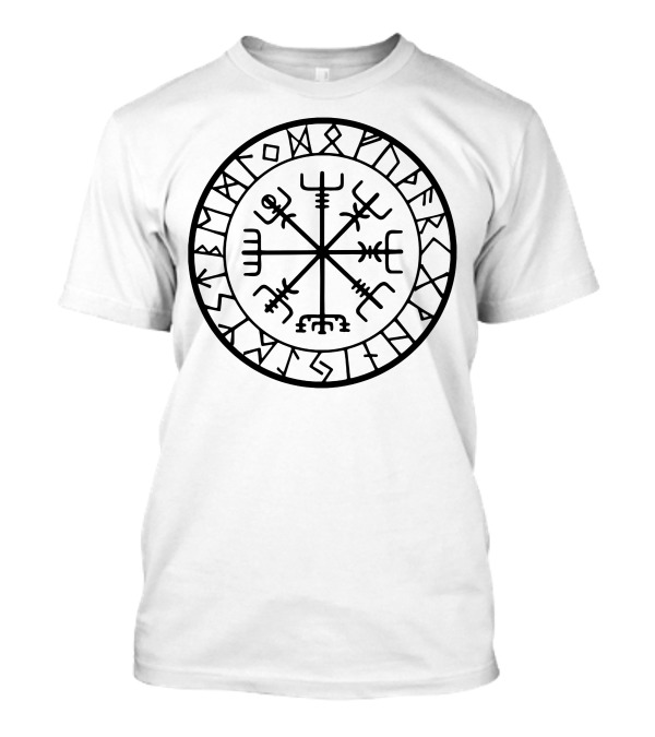 Iking Wikinger Runic Protection Talisman Medieval Compass T-Shirt