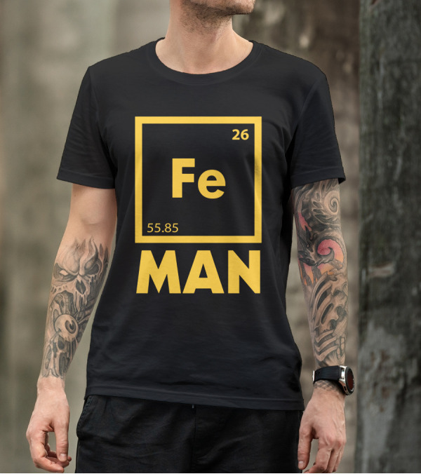 Iron Man Science Fe Periodic Element 26 T-Shirt