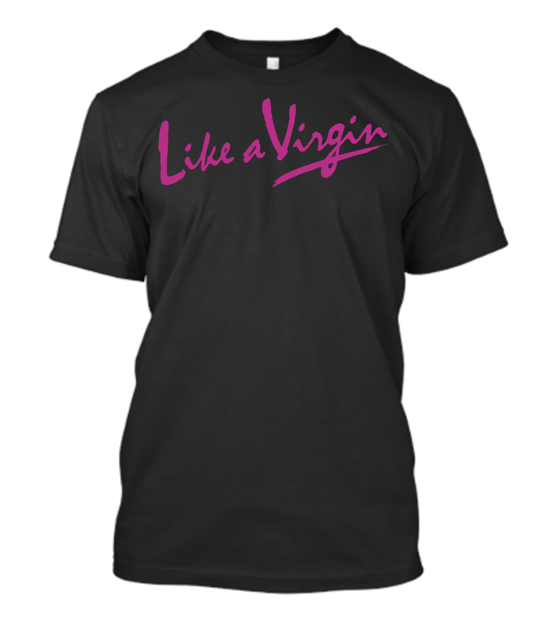 Like A Virgin Retro Pop Culture Icon Purple Lettering T-Shirt