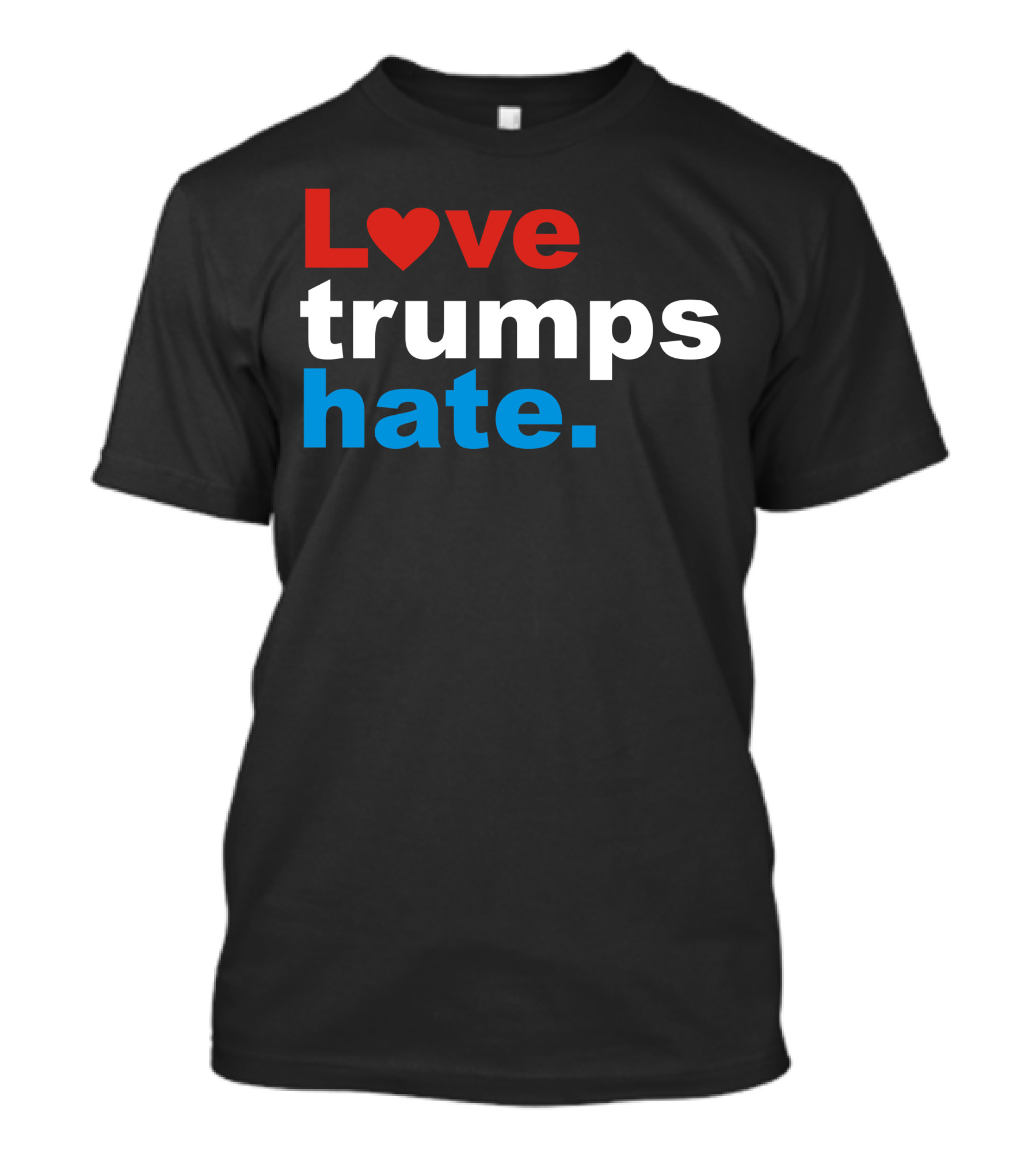 Love Heart Red Blue Trumps Hate T-Shirt